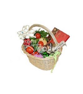 gift basket with groceries